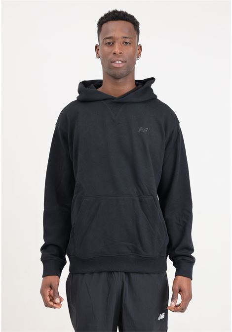 Black men's athletics french terry hoodie NEW BALANCE | MT41534BK001